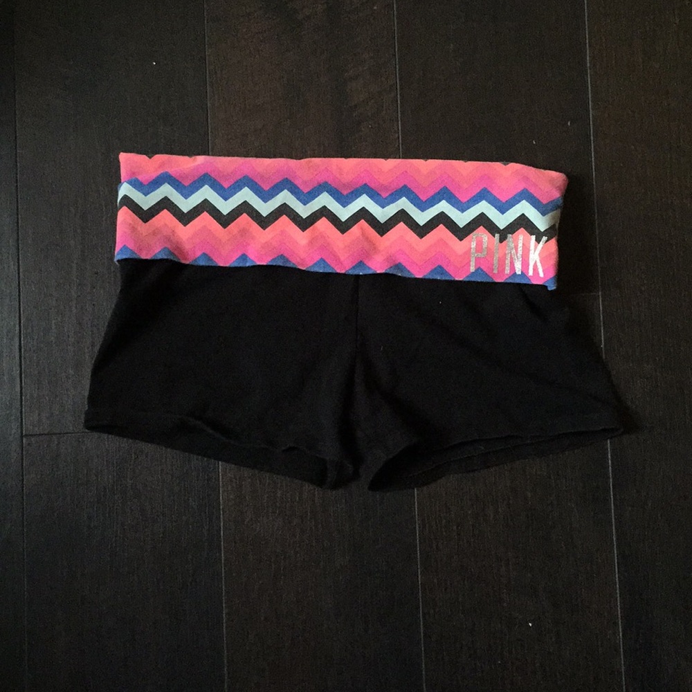 Pink yoga shorts